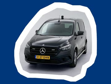 Mercedes-Benz Citan 108 CDI L1 Led koplampen Sidebars Cruise, Stof, Gebruikt, Euro 6, Zwart
