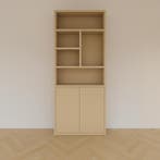 123Kast - Vakkenkast Mendoza 01 - 90x35x220H cm - 2 push to, Verzenden, Nieuw