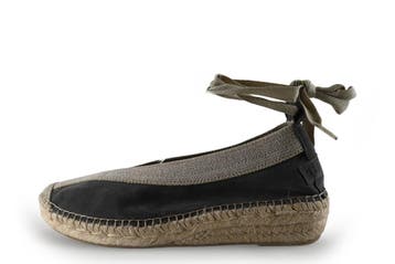 Shabbies Amsterdam Espadrilles in maat 39 Grijs, Shabbies Amsterdam, Verzenden, Zo goed als nieuw, Grijs