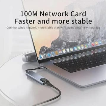 8-in-1 USB-C Hub: 4K HDMI, RJ45 Ethernet, SD/TF Kaartlezer &, Verzenden, Nieuw