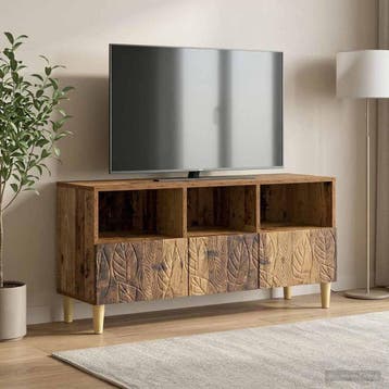 vidaXL TV-kast 102 x 34,5 x 50 cm Oud hout Bewerkt hout, Minder dan 50 cm, Verzenden, Nieuw, Minder dan 100 cm