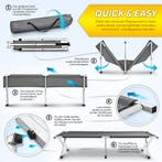 Veldbed - 1 Persoons - Kampeerbed - Stretcher - Grijs - TRES, Verzenden, Zo goed als nieuw