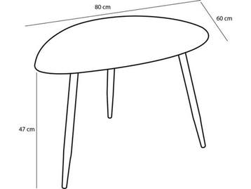 Mica Decorations Bijzettafel - Set van 2 - Druppelvormig -, Huis en Inrichting, Tafels | Bijzettafels, Verzenden, Nieuw