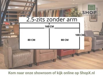 Leren elementenbank Match - element 2.5 zits zonder arm, Industrieel, Modern, Scandinavisch, 150 tot 200 cm, Nieuw, Ophalen of Verzenden