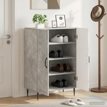 vidaXL Schoenenkast HAARLEM 59,5 x 39,5 x 89,5 cm Bewerkt, Verzenden, Nieuw