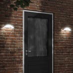 vidaXL Buitenwandlampen 2 st LED gegoten aluminium wit, Verzenden, Nieuw, Aluminium, Wandlamp