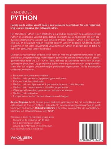Handboek Python / Handboek 9789463561143 Austin Bingham, Boeken, Verzenden, Zo goed als nieuw, Austin Bingham