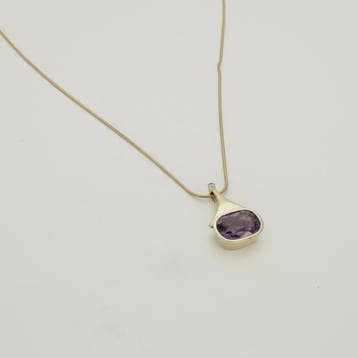 Ketting met hanger - 14 karaat Geel goud - 6.10ct. tw.