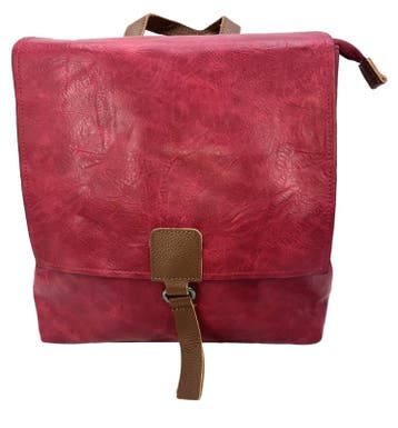 Rugzak The Square Bag van Flores Lederwaren Oudrood, Sieraden, Tassen en Uiterlijk, Verzenden, Nieuw