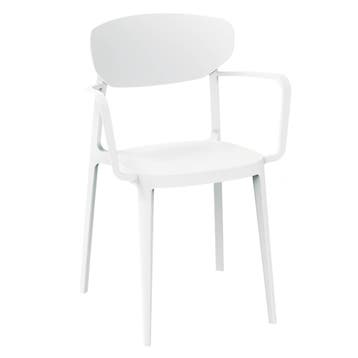 Stoel | LUGANO | Kunststof | White | In-/Outdoor |, Verzenden, Nieuw in verpakking
