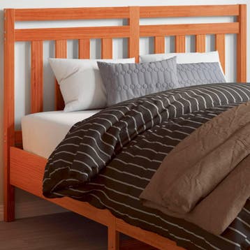 vidaXL Hoofdbord 135 cm massief grenenhout wasbruin, Verzenden, Nieuw, Bruin, Hout