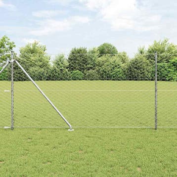 vidaXL Hexagonale Schutting met Palen 50 x 1 m, Verzenden, Nieuw, IJzer