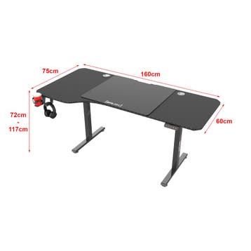 Game bureau Stryn zit sta elektrisch 160x60/75x72-117 cm zwa, Verzenden, Nieuw