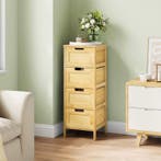 Bamboe Badkamerkast met Laden 30x30x80cm – 100% Natuurlijk, Minder dan 50 cm, Verzenden, Nieuw, Minder dan 100 cm