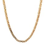Gouden konings collier 70 cm 18 karaat, Sieraden, Tassen en Uiterlijk, Kettingen, Verzenden, Zo goed als nieuw, Goud