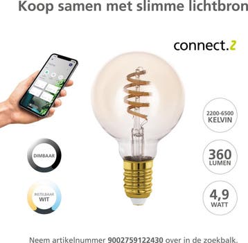 EGLO Barlaston Hanglamp - E27 - Ø 45 cm - Zwart|Grijs -, Huis en Inrichting, Lampen | Hanglampen, Ophalen of Verzenden, Zo goed als nieuw