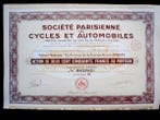 Frankrijk. - 6 Stocks 1 x Soc. Parisienne Cycles et, Antiek en Kunst
