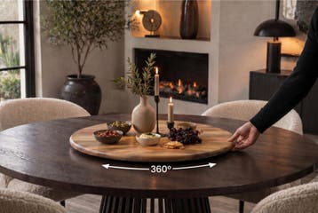 Draaiplateau SERVANT 50cm 360° mangohout - 46073, Huis en Inrichting, Ophalen of Verzenden, Nieuw