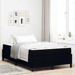 vidaXL Boxspringbed Zwart 120 x 190 cm Stof, Verzenden, Nieuw, Zwart, Stof