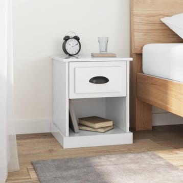 vidaXL Nachtkastjes 2 st 39x39x47,5 cm bewerkt hout, Minder dan 45 cm, Verzenden, Nieuw, Minder dan 55 cm