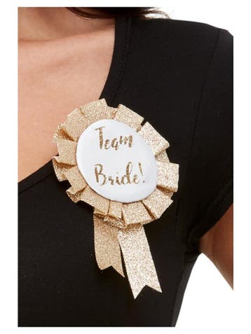 Team Bride Rozet Rosé Goud/Glitter, Kleding | Dames, Carnavalskleding en Feestkleding, Ophalen of Verzenden, Nieuw