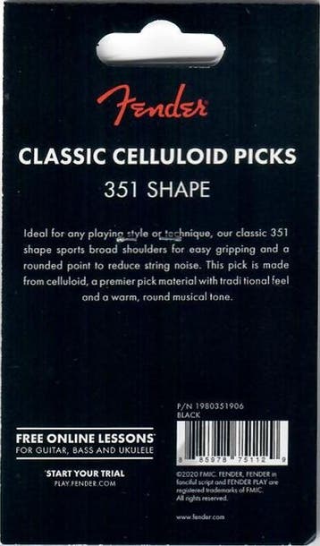 Fender 351 shape plectrum Heavy 12-pack, Muziek en Instrumenten, Instrumenten | Toebehoren, Ophalen of Verzenden, Nieuw, Elektrische gitaar