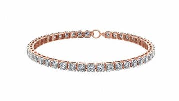 Armband - 14 karaat Roségoud - 6.94ct. tw. Diamant, Sieraden, Tassen en Uiterlijk, Armbanden, Nieuw