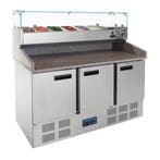 Gekoelde pizza/sandwich prepareercounter | 368L | 144,5(h..., Verzenden, Nieuw in verpakking