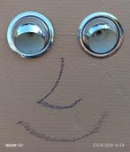 Inbouw wandlamp (2) - Geëmailleerd ijzer - Eyeballen