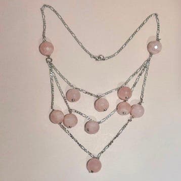 Quartz - Zilver - Halsketting - Hartchakra Anahata