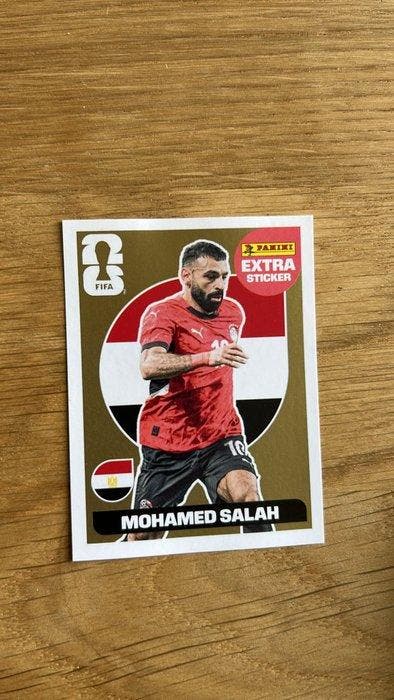 2026 Panini Mo Salah Extra Sticker Gold - 1 Sticker -, Verzamelen, Stickers