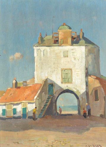 Jan Knikker (1889-1957) - Vischpoort Harderwijk