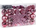 Kerstboom decoraties - Set van 66 - roze (Kerst artikelen), Diversen, Kerst, Verzenden, Nieuw