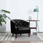 vidaXL Fauteuil fluweel zwart, Huis en Inrichting, Fauteuils, Verzenden, Nieuw