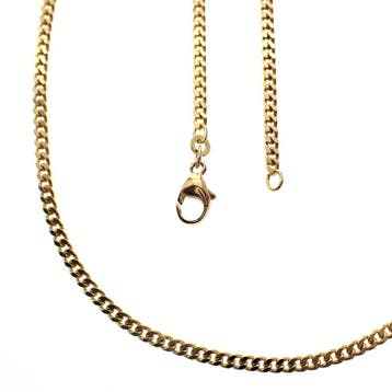 8 karaat gourmetschakel ketting, Ophalen of Verzenden, Gebruikt, Geel, Goud