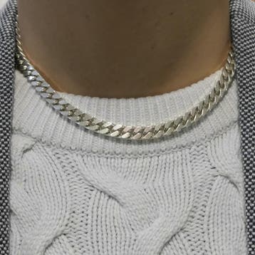 Zilveren robuuste gourmetschakel ketting, Ophalen of Verzenden, Gebruikt, Zilver, Zilver