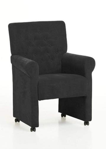 Eetkamerstoel Epe - eetkamerstoelen - Antraciet, Nieuw, Stof