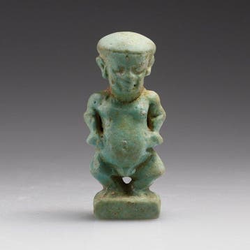Oude Egypte, late periode Faience Amulet van Pataikos - 53