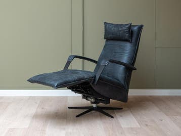 Sta op stoel - Relaxfauteuil in Croco Leder met ACCU, NIEUW, Minder dan 75 cm, Nieuw, Ophalen of Verzenden, 50 tot 75 cm