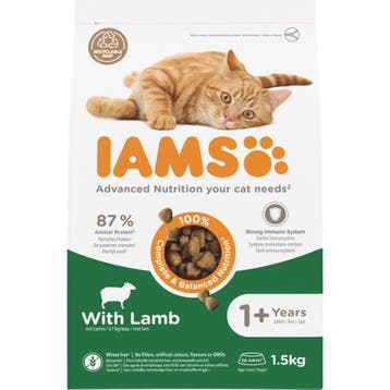 4x IAMS Kat Adult Lam 1,5 kg, Verzenden, Nieuw