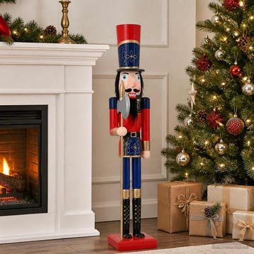 vidaXL Kerstnotenkraker TURKU Rood en zwart 91 cm, Diversen, Verzenden, Nieuw