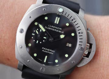 Horloge Panerai Luminor Submersible 06/2013 Full set,, Overige merken, Overige materialen, Gebruikt, Polshorloge