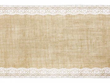 Jute Tafelloper met Kanten Rand (2,75m), Ophalen of Verzenden, Nieuw