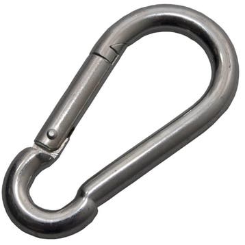 Talamex Karabijnhaak met knik RVS 120 mm, Ophalen of Verzenden, Nieuw