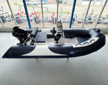 Hibo Polyester Console RIB 3.60 + Tohatsu 20 PK, Watersport en Boten, Rubberboten, Polyester/glasvezel, Nieuw, Hibo, Brandstoftank