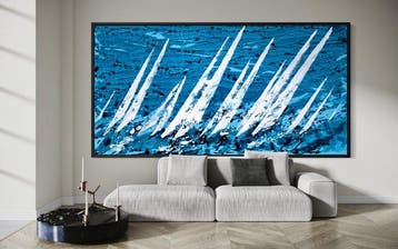 VOLHA - Course Through the Blue /Sails-XXL-Hand painted