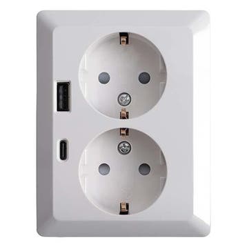 Stopcontact met USB | ION Industries, Verzenden, Nieuw
