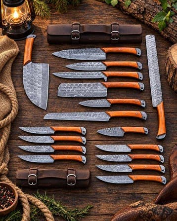Keukenmes - Kitchen knife set - Staal - Noord Amerika -