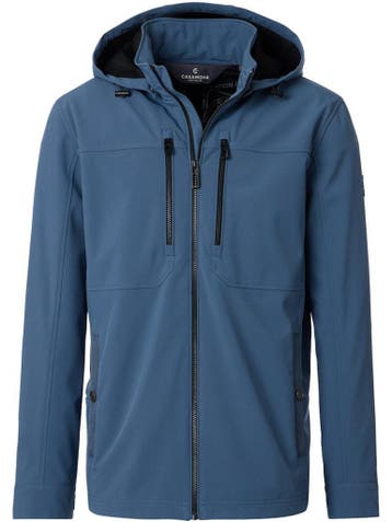 Casa Moda Softshell Jas Met Stretch En Afneembare Capuchon, Kleding | Heren, Verzenden, Nieuw, Blauw