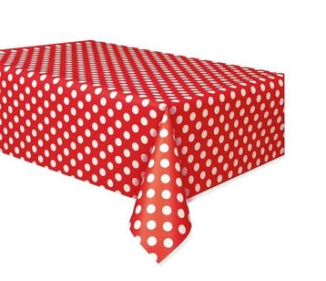Tafelkleed Rood met Stippen, Ophalen of Verzenden, Nieuw
